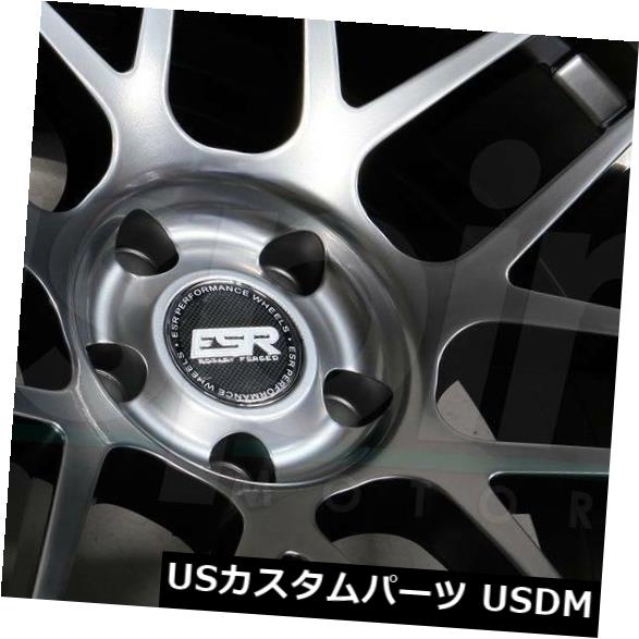 ホイール 4本セット 4-新しい18インチESR RF01 RF1ホイール18x9.5 5x100 22ハイパーブラックリム  4-New の通販は