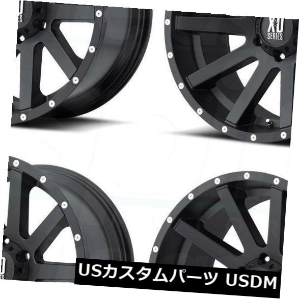 ホイール 4本セット 4-New 20 "XD XD818 Heist Wheels 20x9 6x135 30 Black Milled の通販は