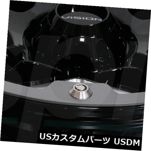 ホイール 4本セット 4-新しい17 "Vision 416 Se7Enホイール17x9 5x5.5 / 5x139.7 12ブラックミルドの通販は