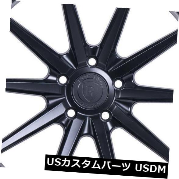ホイール 4本セット 4-新しい20インチRohana RF1ホイール20x9 / 20x10 5x112 35/30ブラックスタッガードリの通販は