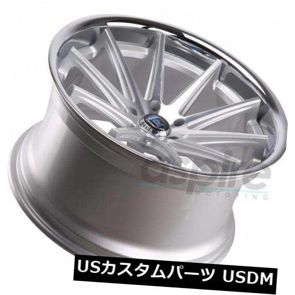 ホイール 4本セット 4-新しい20 "Rohana RC10ホイール20x9 / 20x10 5x114.3 35/40シルバースタッガーの通販は