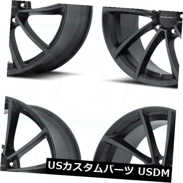 ホイール 4本セット 4-新しい19インチKMC KM691スピンホイール19x8.5 5x114.3 / 5x4.5 35サテンブラックリの通販は