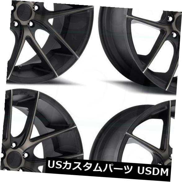 ホイール 4本セット 4-新しい18 "Niche Targa M130ホイール18x8 5x108 40ブラックマシン加工リム  4-Neの通販は