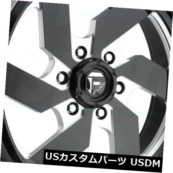 ホイール 4本セット 4-新しい22 "Fuel Turbo D582ホイール22x12 8x170 -43ブラックミルドリム 4-Newの通販は