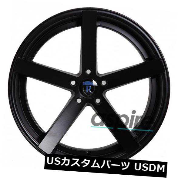 ホイール 4本セット 4-新しい20インチRohana RC22ホイール20x9 / 20x10 5x120 20/25マットブラックスタッの通販は