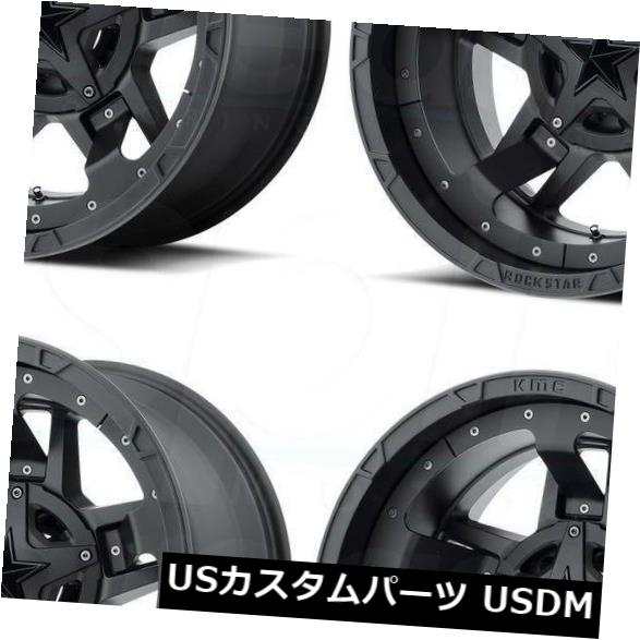 ホイール 4本セット 4-New 20 "XD XD827 Rockstar Wheels 20x9 5x5.5 / 5x150 25ブラッの通販は 525,360円