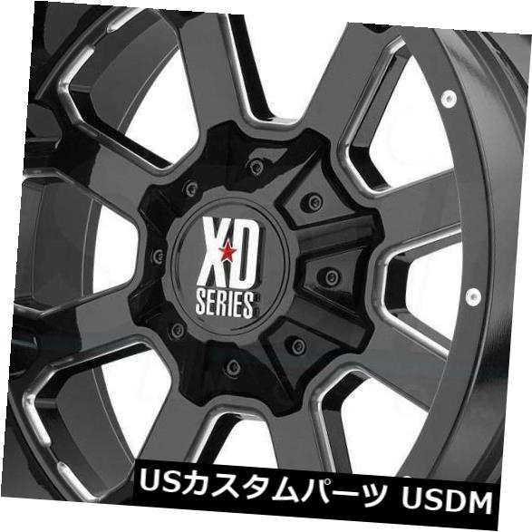 ホイール 4本セット 4-新しい20インチXD XD825バック25ホイール20x12 5x5.5 / 5x150 -44ブラックミルドリムの通販は