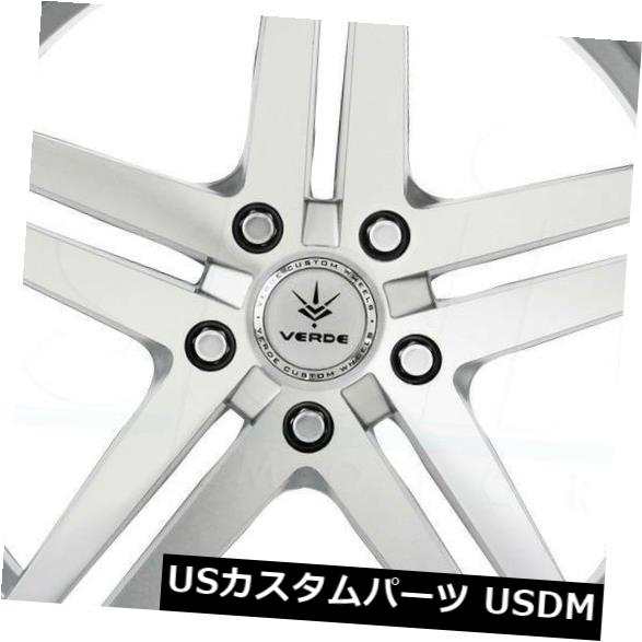 ホイール 4本セット 4-New 20 "Verde V39 Parallax Wheels 20x9 5x108 38 Silver Maの通販は