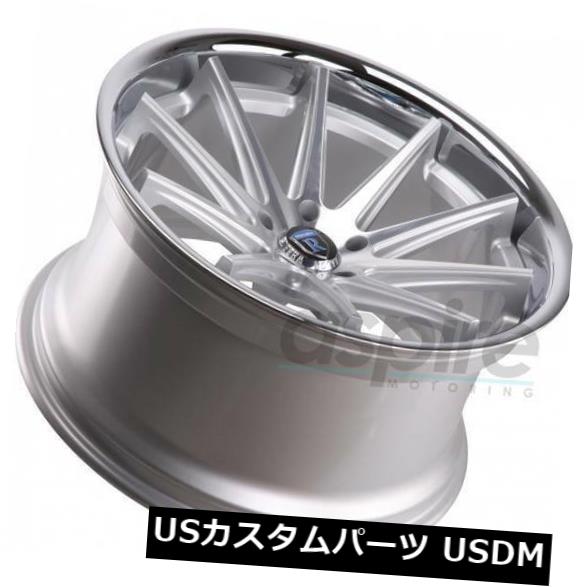 ホイール 4本セット 4-新しい22インチRohana RC10ホイール22x9 / 22x10.5 5x130 42/40シルバースタッガの通販は