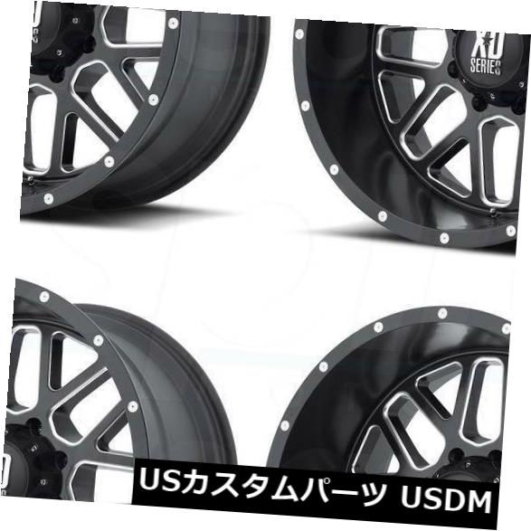 ホイール 4本セット 4-新しい20インチXD XD820グレネードホイール20x9 5x5.5 / 5x139.7 18ブラックミルドリムホイール