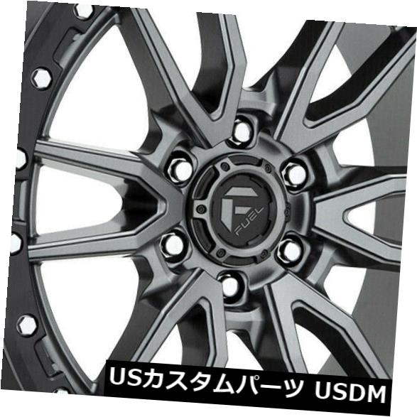 ホイール 4本セット 4-新しい22 "Fuel Rebel D680ホイール22x10 6x135 -13 GunMetal Rims  の通販は 244,728円