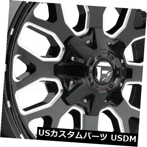 ホイール 4本セット 4-新しい22 "Fuel Titan D588ホイール22x12 6x135 / 6x5.5 -44ブラックミルドリの通販は