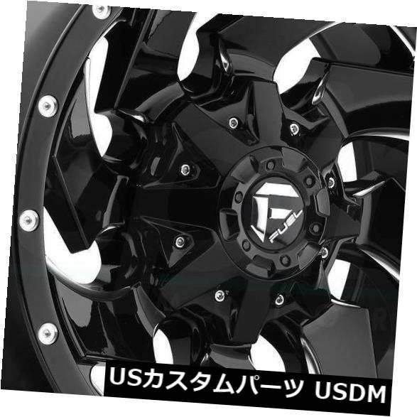 ホイール 4本セット 4-新しい20 "Fuel Cleaver D574 Wheels 20x8.25 8x210 105 Black Mの通販は