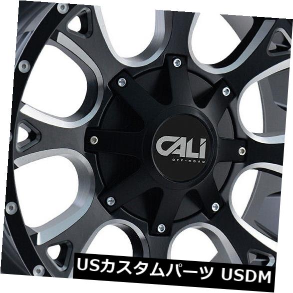 ホイール 4本セット 4-新しい22 "カリオフロードアナーキーホイール22x12 8x180 -44サテンブラックミルドリム  4-New