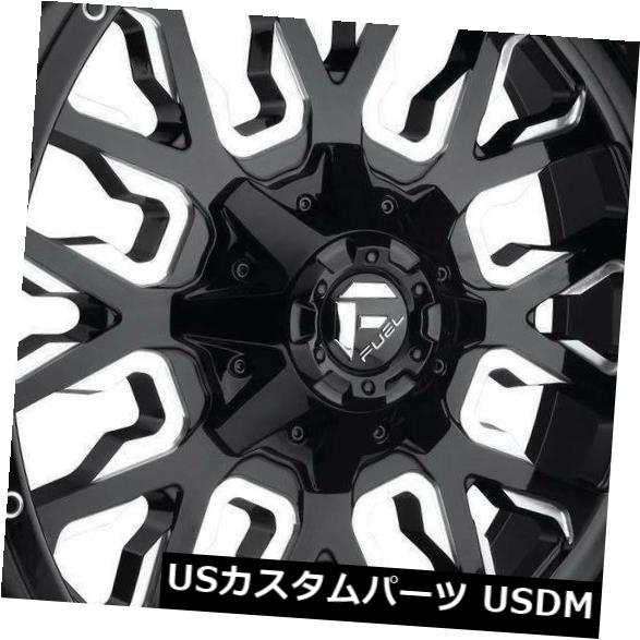 ホイール 4本セット 4-新しい24 "燃料ストロークD611ホイール24x14 8x170 -75ブラックミルドリム  4-New 24"の通販は