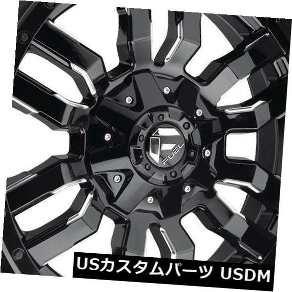 ホイール 4本セット 4-新しい24 "燃料スレッジD595ホイール24x12 5x5 / 5x5.5 -44ブラックミルドリム  4-Neの通販は