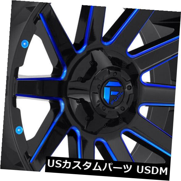 ホイール 4本セット 4-新しい24 "Fuel Contra D644ホイール24x14 8x6.5 / 8x165.1 -75ブラックブの通販は