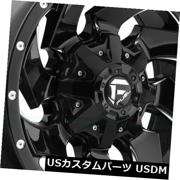 ホイール 4本セット 4-新しい20 "Fuel Cleaver D574 Wheels 20x8.25 8x210 -195 Black の通販は