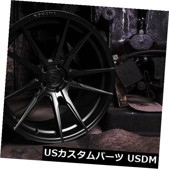 ホイール 4本セット 4-新しい20インチRohana RF2ホイール20x9 / 20x11 5x112 25/28ブラックスタッガードリの通販は