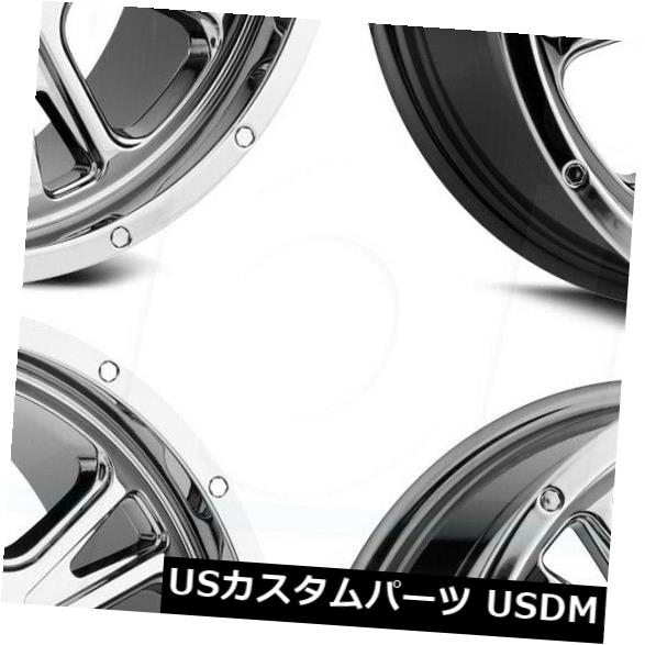 ホイール 4本セット 4-New 20 "Vision 399 Fury Wheels 20x9 8x6.5 / 8x165.1 -12クロの通販は