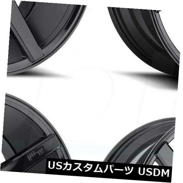 ホイール 4本セット 4-新しい20インチニッチヴェローナM168ホイール20x9 / 20x10 5x112 38/40グロスブラックスタの通販は