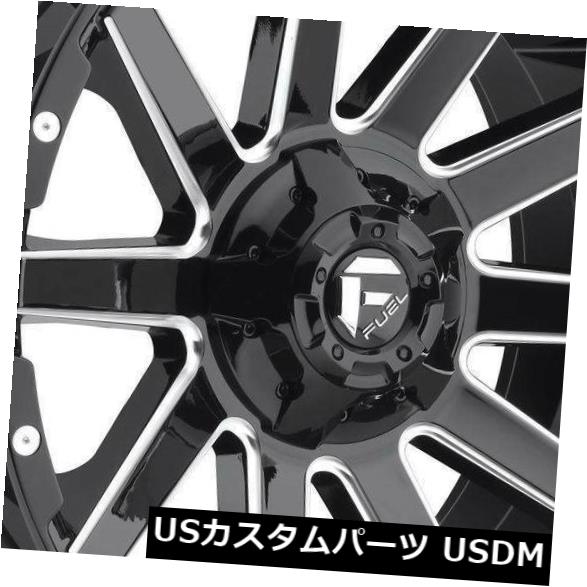 ホイール 4本セット 4-新しい24 "Fuel Contra D615ホイール24x14 8x180 -75ブラックミルドリム  4-Neの通販は