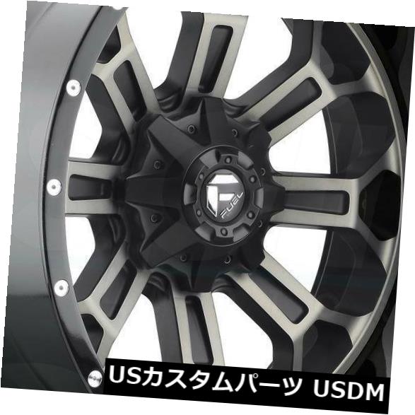 ホイール 4本セット 4-新しい22 "フューエルクラッシュD268ホイール22x12 6x135 / 6x5.5 -44ブラックマシンドリの通販は