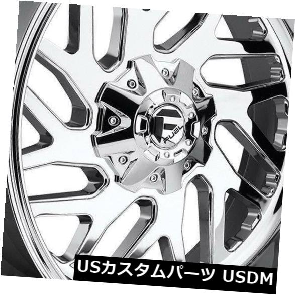 ホイール 4本セット 4-新しい22 "燃料Triton D609ホイール22x14 8x6.5 / 8x165.1 -75クロムリム  4の通販は