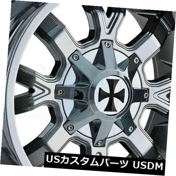 ホイール 4本セット 4-新しい22 "Cali Off-Roadダーティホイール22x10 5x5.5 / 5x139.7 -19クロムリの通販は
