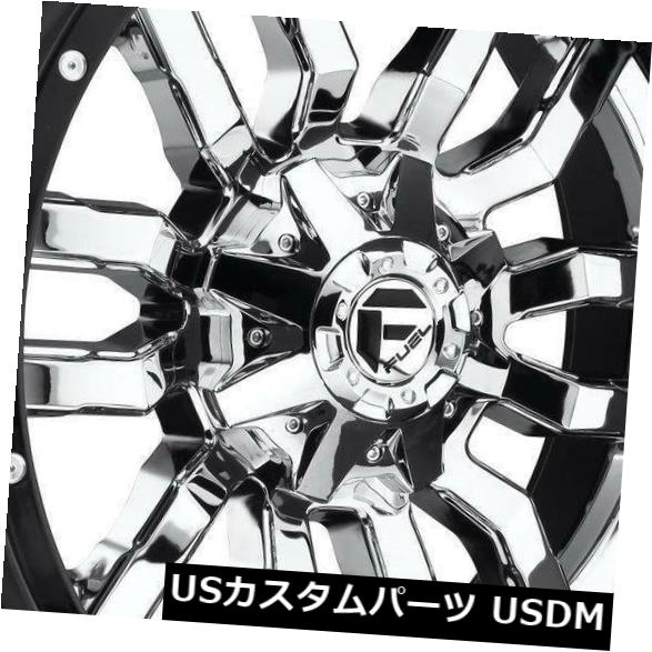 ホイール 4本セット 4-新しい20 "燃料スレッジD270ホイール20x12 8x6.5 / 8x165.1 -43クロームブラックリップの通販は