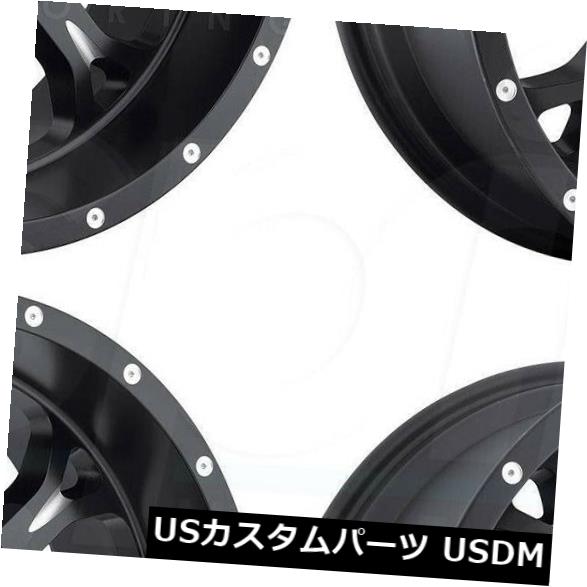 ホイール 4本セット 17x9フューエルクランクD517 6x135 / 6x5.5 -12ブラックミルドホイールリムセット（4）  17xの通販は 203,940円