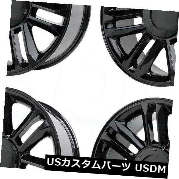 ホイール 4本セット 22x9レプリカV1165プラチナエスカレード6x5.5 31グロスブラックホイールリムセット（4）  22x9 Reの通販は