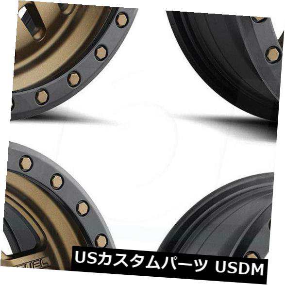 ホイール 4本セット 17x8.5燃料Anza D583 6x5.5 / 6x139.7 6ブロンズホイールリムセット（4）  17x8.5の通販は