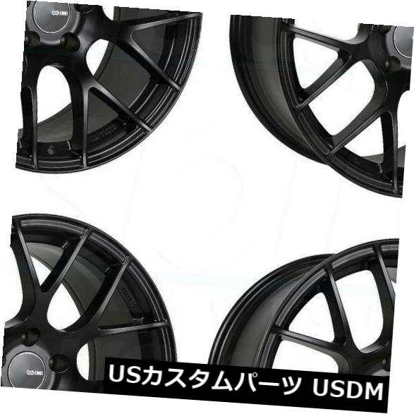 ホイール 4本セット 18x9.5 Enkei Raijin 5x120 35ブラックペイントホイールリムセット（4）  18x9.5 Enの通販は