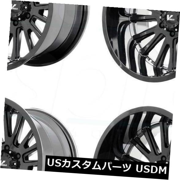 ホイール 4本セット 20x9.5 V-Rock VR11 Anvil 5x5 / 5x127 -5グロスブラックホイールリムセット（4） の通販は