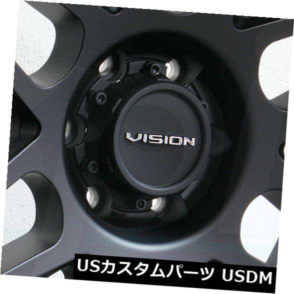 ホイール 4本セット 20x12 Vision 388 Shadow 6x6.5 / 6x165.1 -51サテンブラックホイールリムセットの通販は