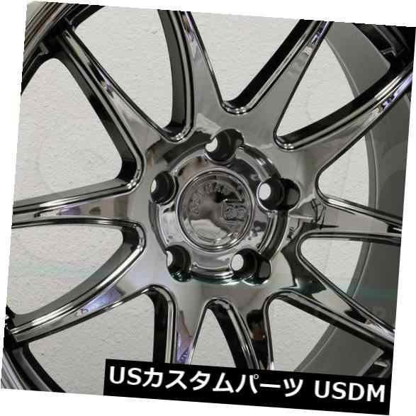 ホイール 4本セット 18x9.5 Aodhan DS02 DS2 5x112 22ブラックバキュームホイールリムセット（4）  18x9.の通販は