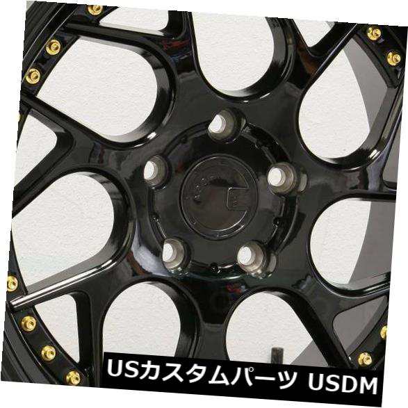 ホイール 4本セット 19x10.5 Aodhan DS01 DS1 5x108 22グロスブラックホイールリムセット（4）  19x10.の通販は