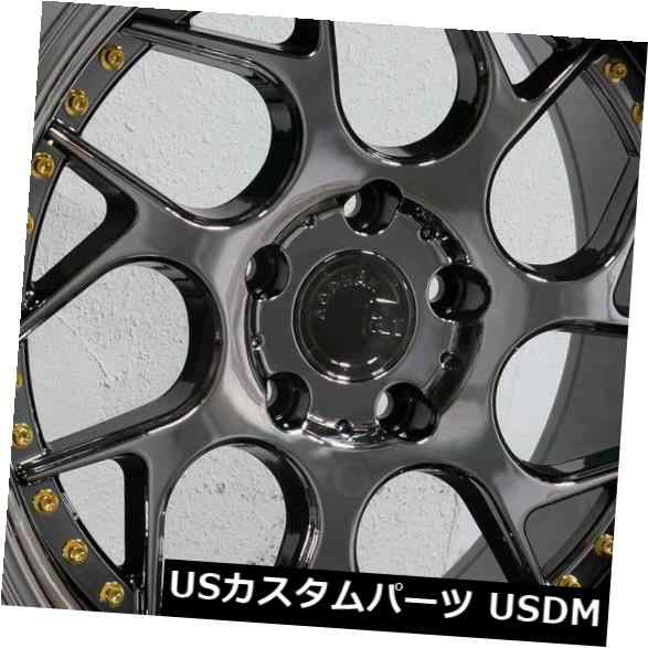 ホイール 4本セット 18x10.5 Aodhan DS01 DS1 5x112 22ブラックバキュームホイールリムセット（4）  18x1の通販は
