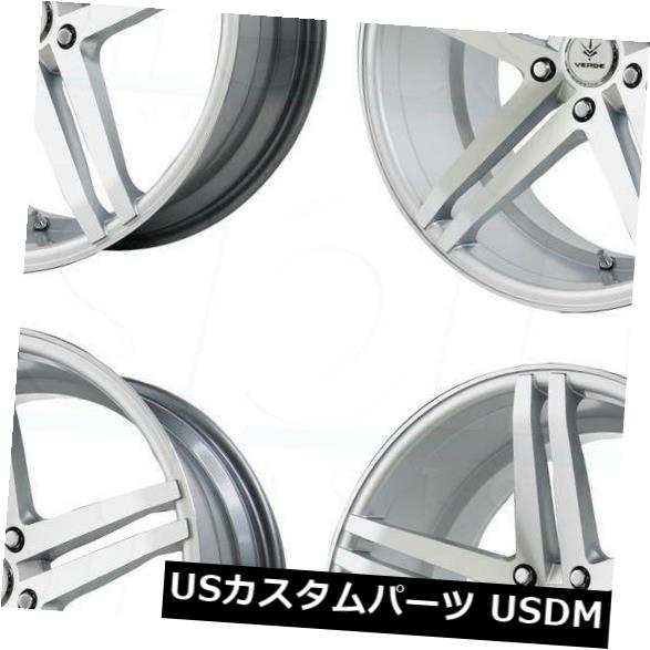 ホイール 4本セット 20x9 Verde V39 Parallax 5x108 38シルバー加工ホイールリムセット（4）  20x9 Veの通販は 198,660円