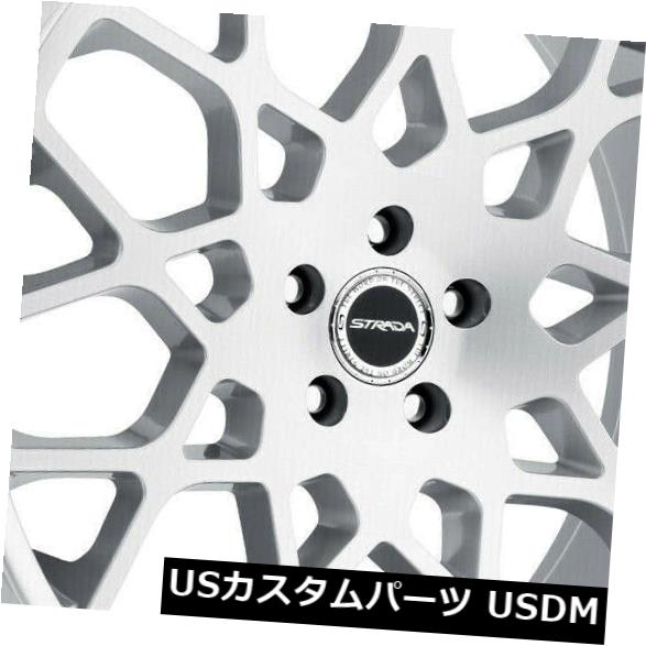 ホイール 4本セット 22x9.5 Strada S59 Buca 5x120 25シルバーブラシホイールリムセット（4）  22x9.5 の通販は