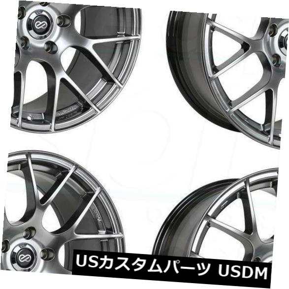 ホイール 4本セット 18x8エンケイライジン5x114.3 45ハイパーシルバーホイールリムセット（4）  18x8 Enkei Raijの通販は