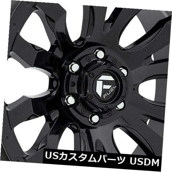 ホイール 4本セット 17x9 Fuel Blitz D675 8x180 -12グロスブラックホイールリムセット（4）  17x9 Fueの通販は