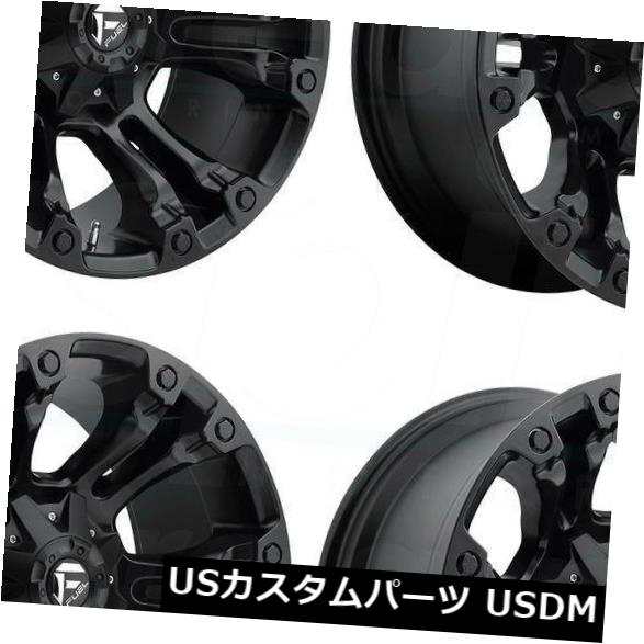 ホイール 4本セット 17x9 Fuel Vapor D560 5x4.5 / 5x5 / 5x12  7 1マットブラックホイールリムセッの通販は