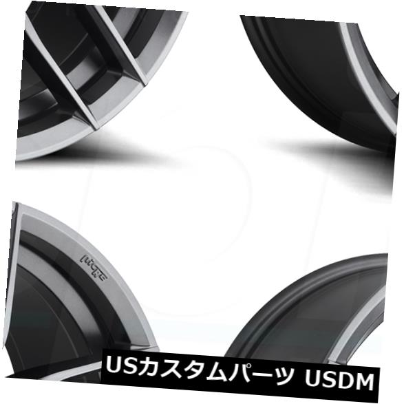 ホイール 4本セット 18x8 Niche Vosso M204 5x114.3 40 GunMetal Wheels Rims Set（4の通販は 196,680円