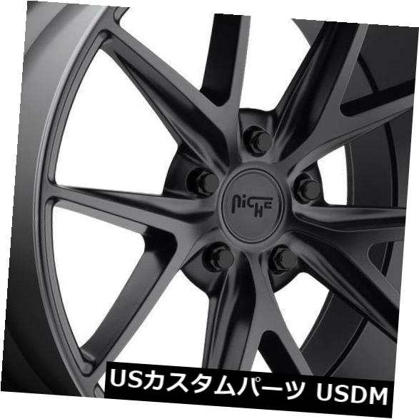 ホイール 4本セット 18x9.5ニッチミサノM117 5x114.3 40マットブラックホイールリムセット（4）  18x9.5 Nichの通販は