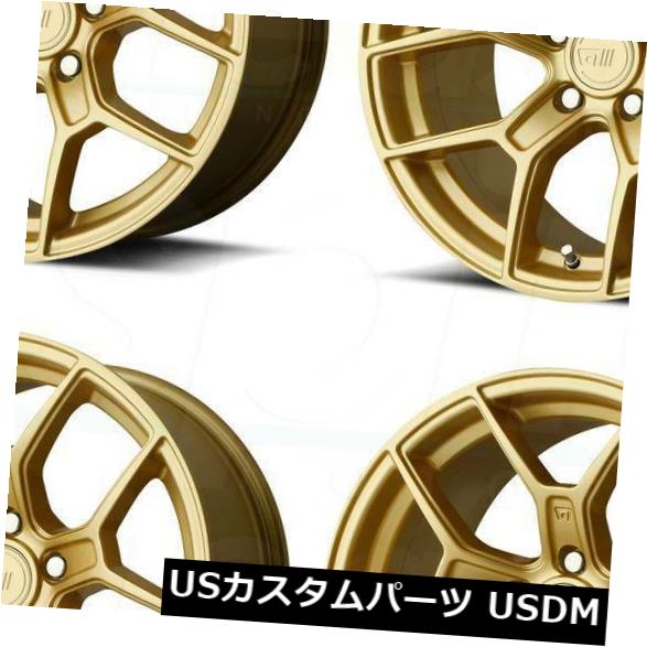 ホイール 4本セット 18x9.5 Motegi MR133 5x112 45ゴールドホイールリムセット（4）  18x9.5 Motegiの通販は
