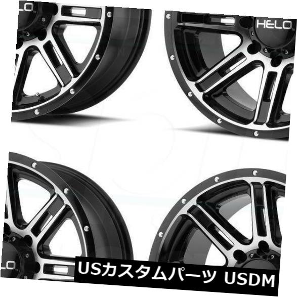 ホイール 4本セット 20x10 Helo HE900 6x5.5 / 6x139.7 -24グロスブラックマシンホイールリムセット（4） の通販は