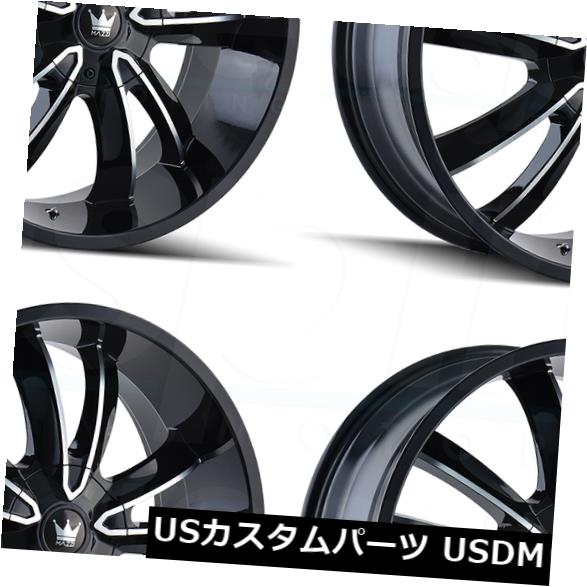 ホイール 4本セット 20x8.5 Mazzi Obsession 5x112 / 5x120 35グロスブラック加工ホイールリムセット(4の通販は