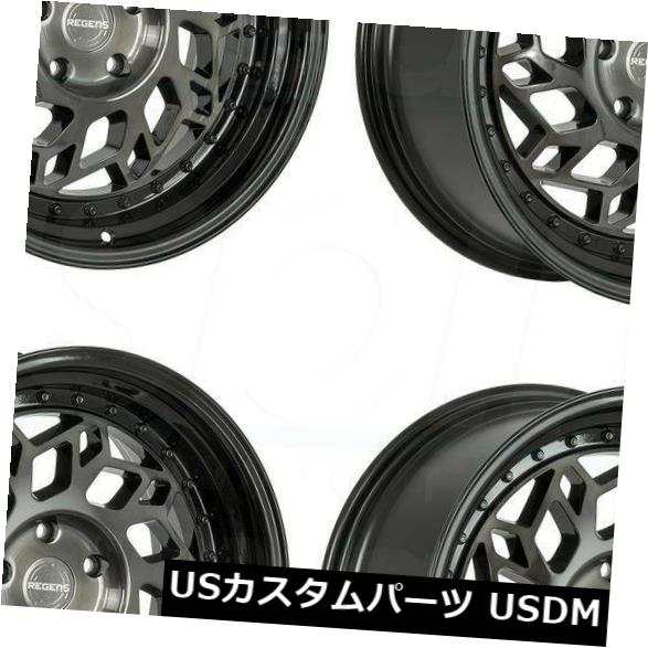 ホイール 4本セット 18x9.5 Regen5 R32 5x114.3 38スモークカーボン ...